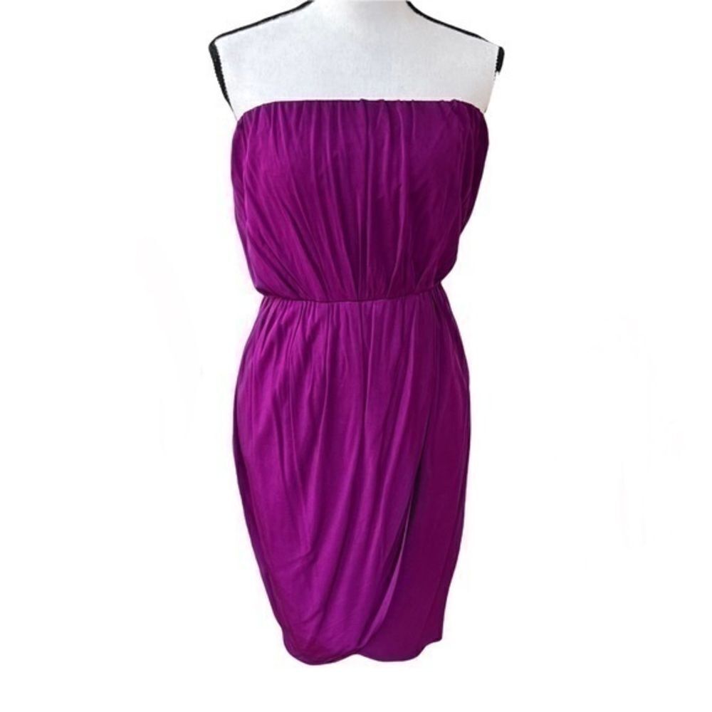 Rachel Roy magenta strapless Stretch dress size S
